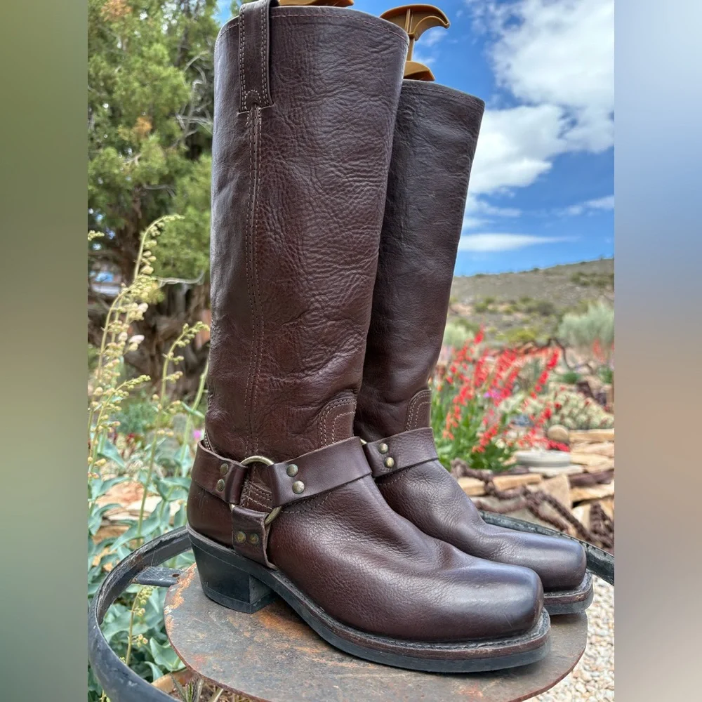 Frye 15R Tall Harness Boots - Picture 2 of 16